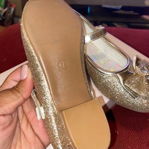 Little Girls Gold Maryjane Dress Shoe